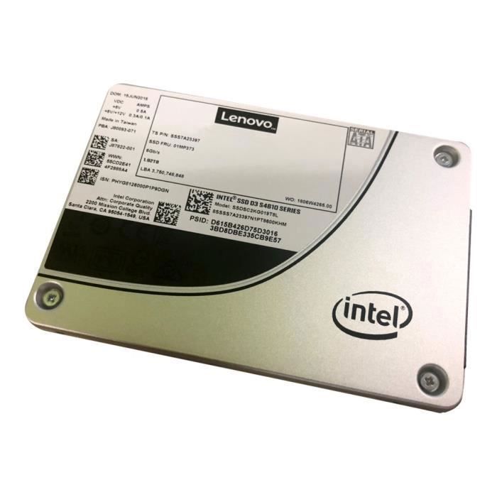 LENOVO SSD D3-S4610 - 2.5- Interne - 960 Go - SATA (SATA/600) - Usage mixte - Serveur Appareil compatible - 560 Mo/s