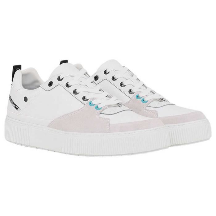 chaussures homme baskets diesel danny lc. ces sneakers ont été fabriquées avec soin à partir de tissu et de cuir dans une superposit