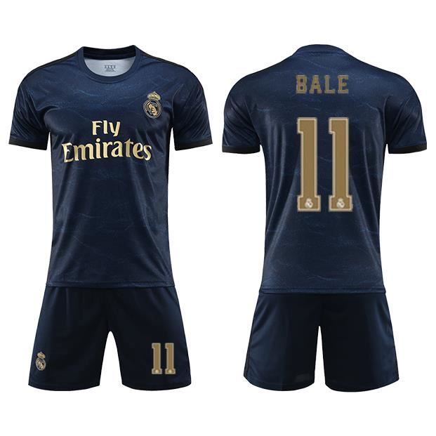 Real Madrid Maillot Extérieur 2019-20 Homme Enfant Maillot de Foot Short Footbal Soccer No.11 Gareth Bale Nouveau Survêtement Pas