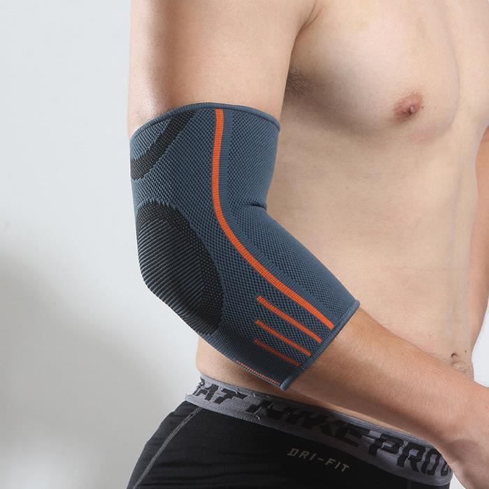 PROTEGE-CHEVILLES - CHEVILLERE,Coussinets unisexe coude soutien Compression manchon volley ball allonger coude - Type Gray-L