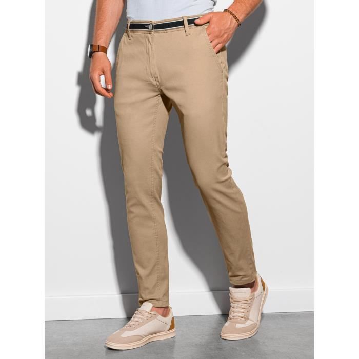 Pantalon chino - Ombre - Pour Homme - Beige