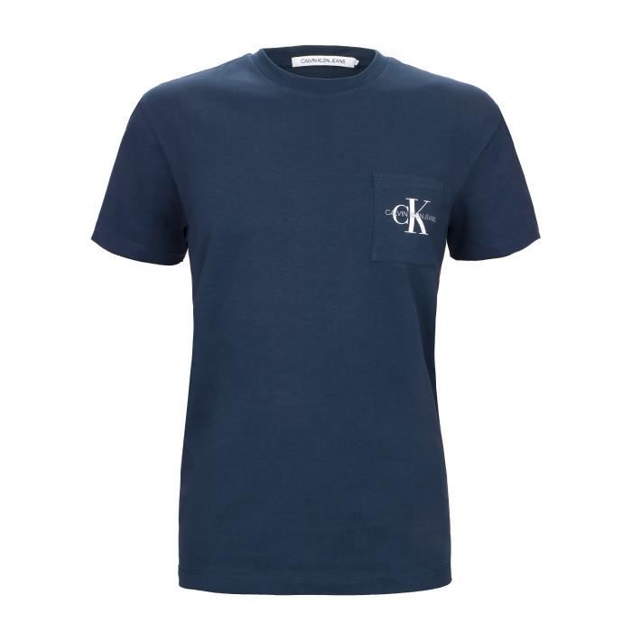 T-shirt CK monogram homme bleu marine Taille L