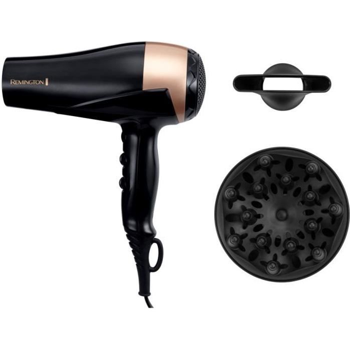 Remington D6098 Sèche-cheveux 2200W ionique, sublime la brillance des cheveux naturels et colorés
