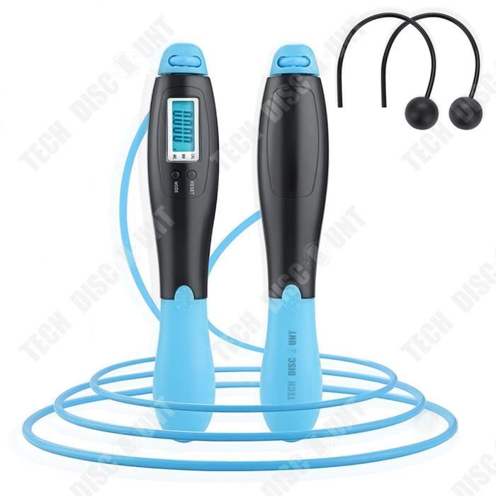 TD® Corde à sauter sans fil à comptage électronique Corde à sauter à grande boule à double usage Outils de fitness intelligents