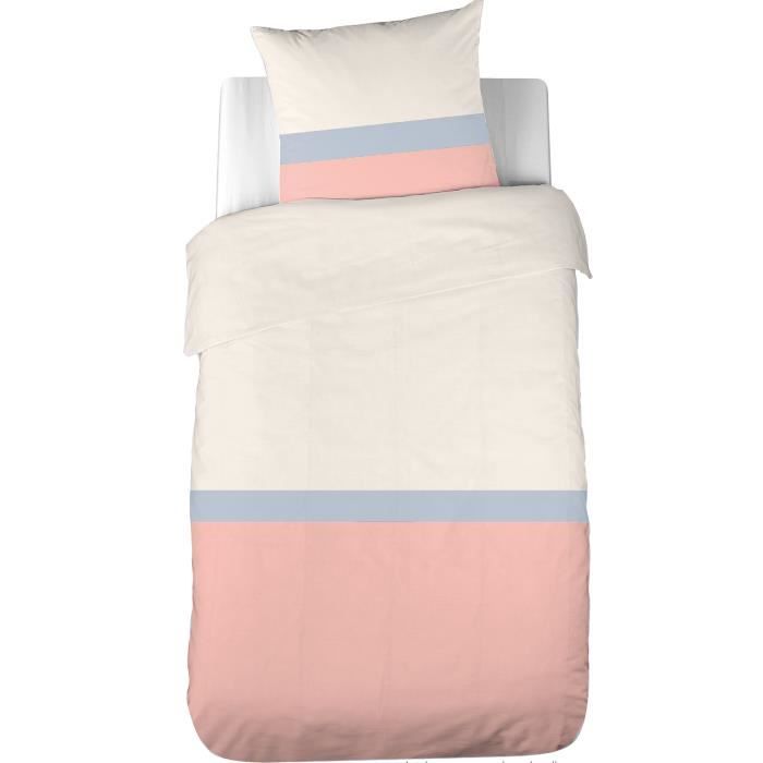 Parure de couette microfibre 140x200 LEANE ROSE