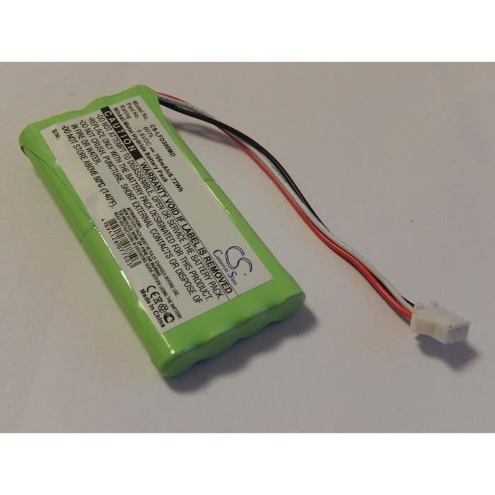 Batterie de remplacement pour appareil de mesure Toitu FD390 - Remplace: 6075 - Technologie: Ni-MH - Capacité: 700 mAh (9.6 V - 6…