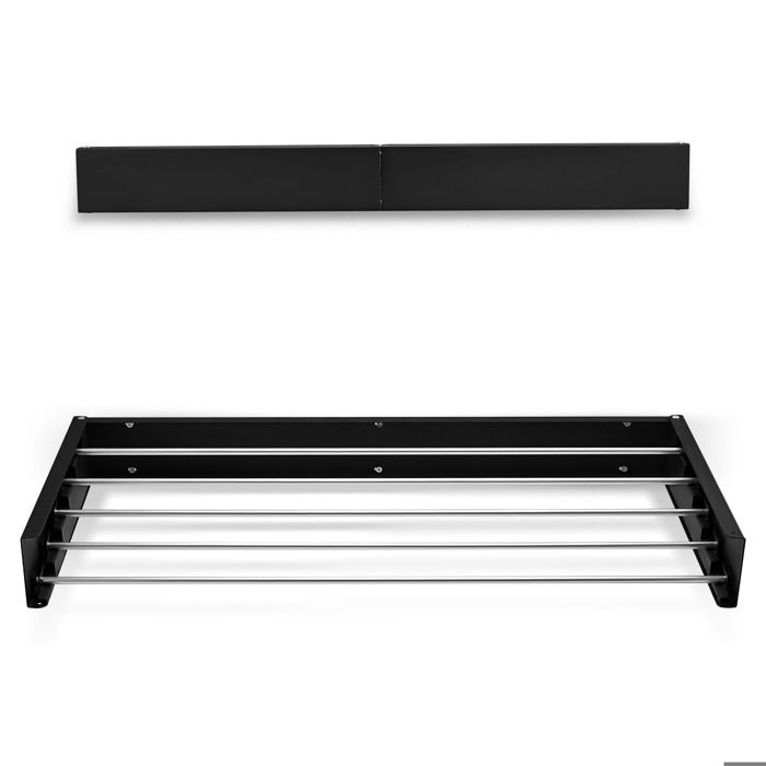 WALMANN Porte-vélos Horizontal à Fixation Murale, Pliable Et Peu Encombrant, Solution De Rangement Pour 2 Vélos, équipement De Vélo D'intérieur Pour Garage Et Maison