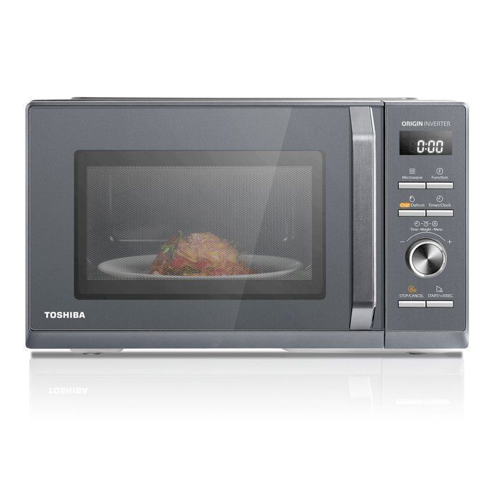 Micro-ondes combiné pose libre- TOSHIBA  - Inverter - 900W - Grill 1000 W - 25L 3-en-1 - Gris morandi - Toshiba