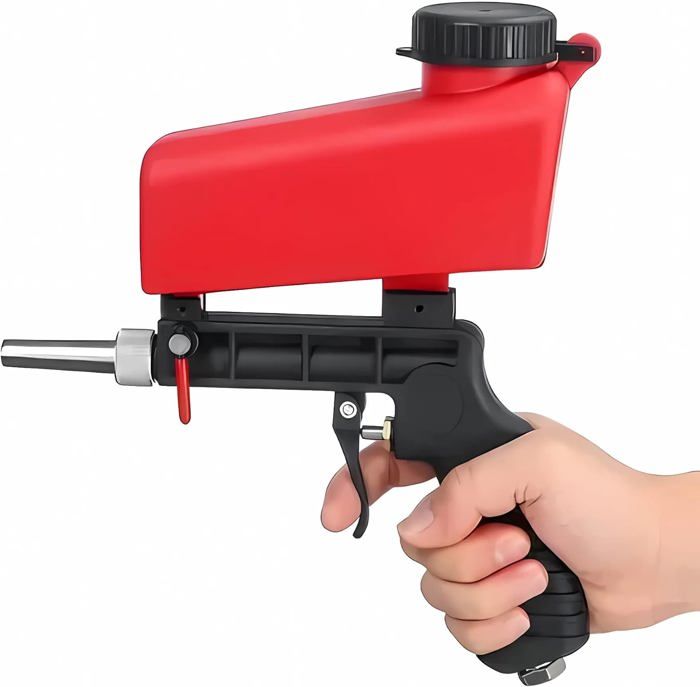 Nettoyage Surfaces Métal Pistolet De Sablage Pneumatique QWORK - Pour Nettoyage Et Décapage Sable Pour Sableuse