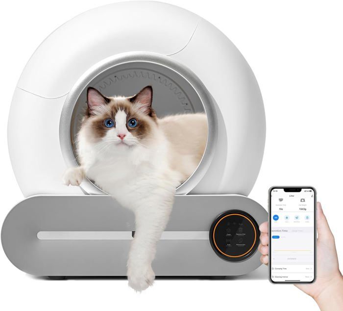 Comparer les prix de Litiere chat autonettoyante Bac à LitièRe Intelligent/Toilettes Automatique Extra Large pour Chat Bac à LitièRe Autonettoyant