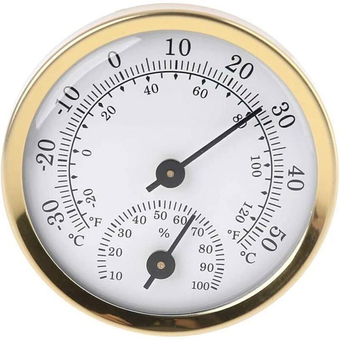 Thermomètre Intérieur Analogique Hygromètre - Affichage Température/Humidité