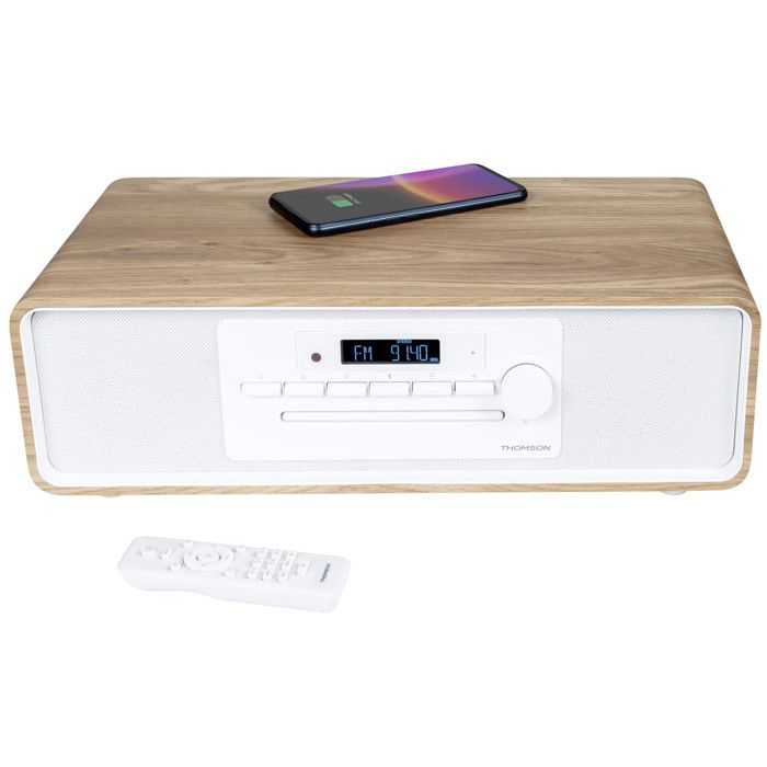 THOMSON Chaîne Hi Fi Compacte Bluetooth MIC301IBT 60 Watts avec Radio FM Lecteur CD et Station de Charge
