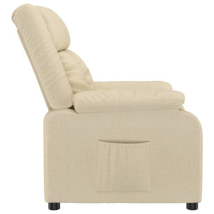 Fauteuil relax - Crème - Fauteuil inclinable - maximale : 110 kg - Crème Tissu 82x93x96 cm F7243