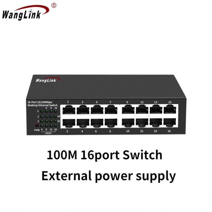 Commutateur Réseau Gigabit 2 Ports - Splitter Ethernet POE - Compact, Pour Câbles Cat 5/6/7 - Conception écologique - 6
