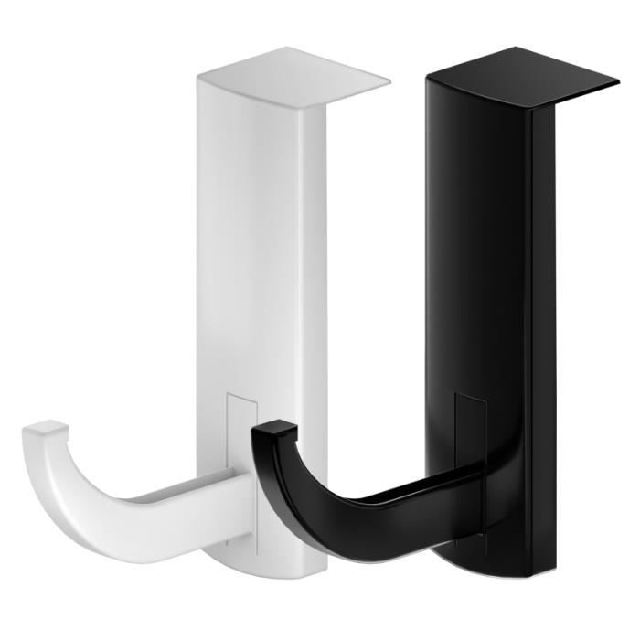 Support Casque Mural Pliable En Aluminium - Porte-casque Gamer, écouteurs - Charge Jusqu'à 8 Kg - Fixation Vis Ou Adhésif - Pour Bureau, Chambre
