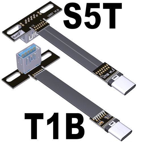 Câble Plat FPC USB 2.0 Type-A Vers USB-C (20 Cm) - Pour FPV, Disques, Téléphones