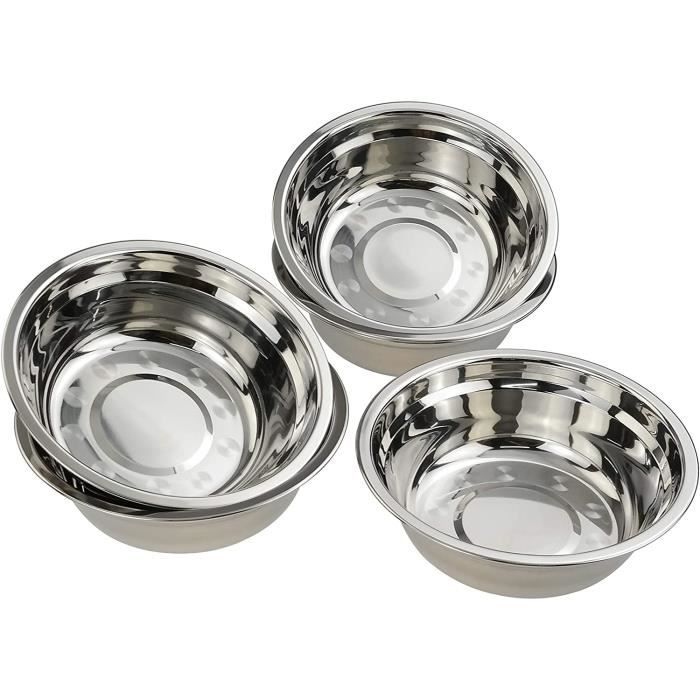 6 Bols Inox 304 ZENFUN 500ml - Double Paroi Isolante - Anti-Dérapant - Lave-Vaisselle
