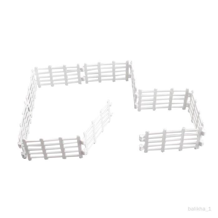 Clôture Miniature Bois Blanc 90cm - Pour Terrarium, Maison De Poupée, Décoration Jardin Fée - PiniceCore