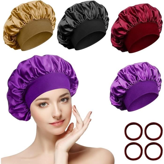 1 Pièce Bonnet De Sommeil Pour Hommes, Bonnet En Satin De Soie Élastique  Douce Pour Protection Et Coiffure Des Cheveux, Mode en ligne