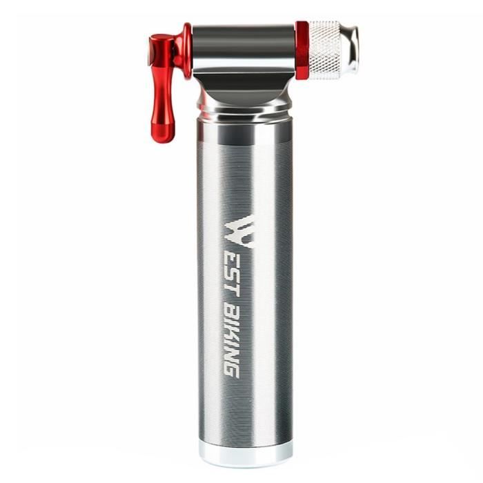 Pompe à Pneu Portable WEST BIKING CO2 - Gonfleur Rapide Pour Vélo, Valves Presta/Schrader, Compacte