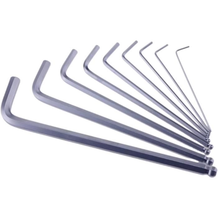 Clés Allen - M1.5 M2.0 M2.5 M4.0 M6.0 M14 - Acier au carbone