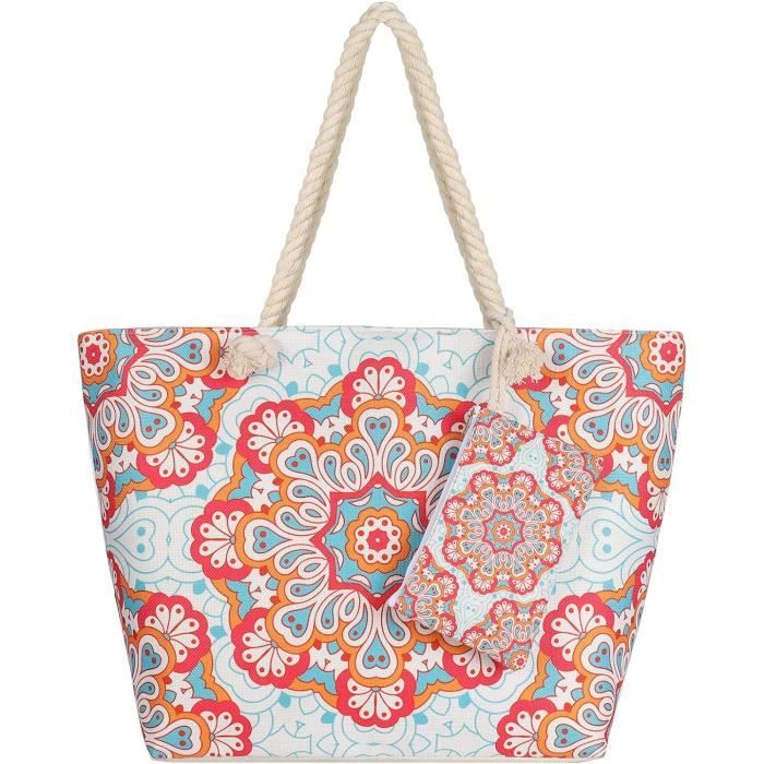 Sac De Plage Femme Xxl Grand Sac De Plage Avec Fermeture