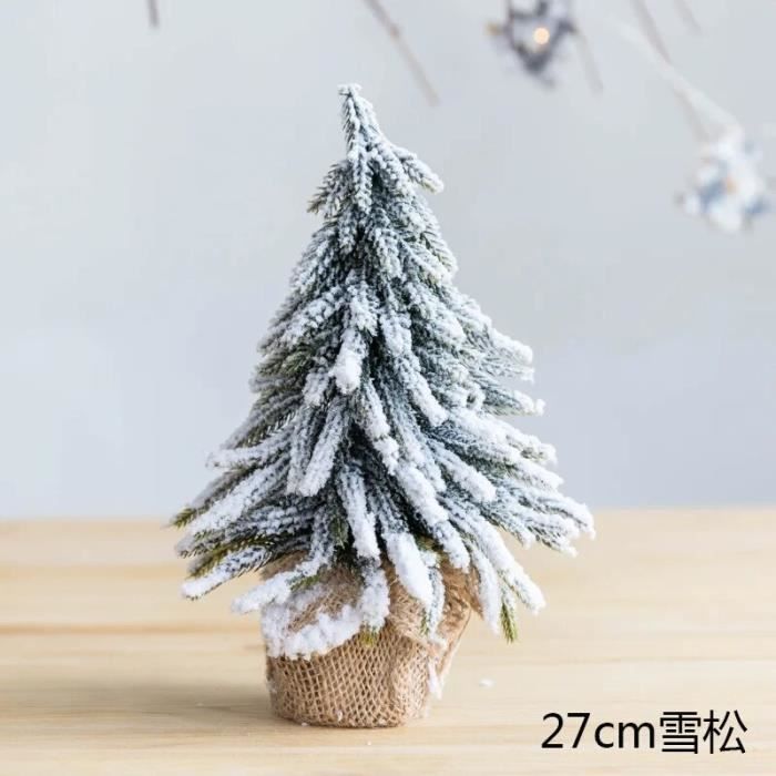 Mini sapin de Noël en lin PE Él,flocage oxy,décoration de table