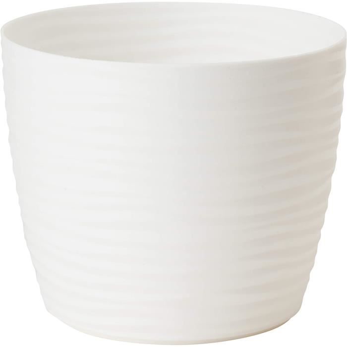 Portavaso con sottovaso, ondulato, sottile, rotondo, fioriera, vaso per