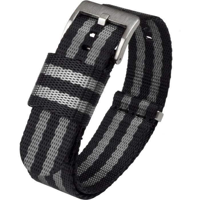 Bracelet De Montre En Nylon Anbeer – Réglable, 18/20/22 Mm, Pour Withings, Rolex, Swatch Et Plus