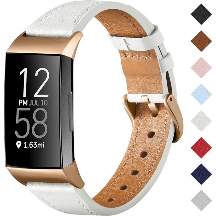Bracelet fitbit best sale charge 3 cuir