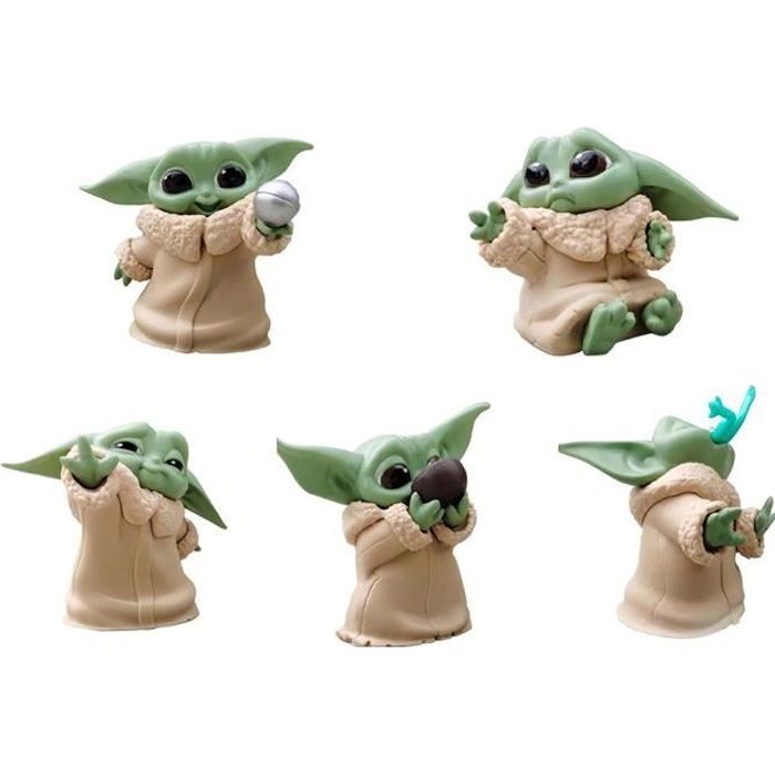 5pcs Figurines Bebe Yoda Le Mandalorian Jouets D Action 5 6cm Mignon Jouets D Action Star Wars Cadeaux Pour Enfants Cdiscount Maison