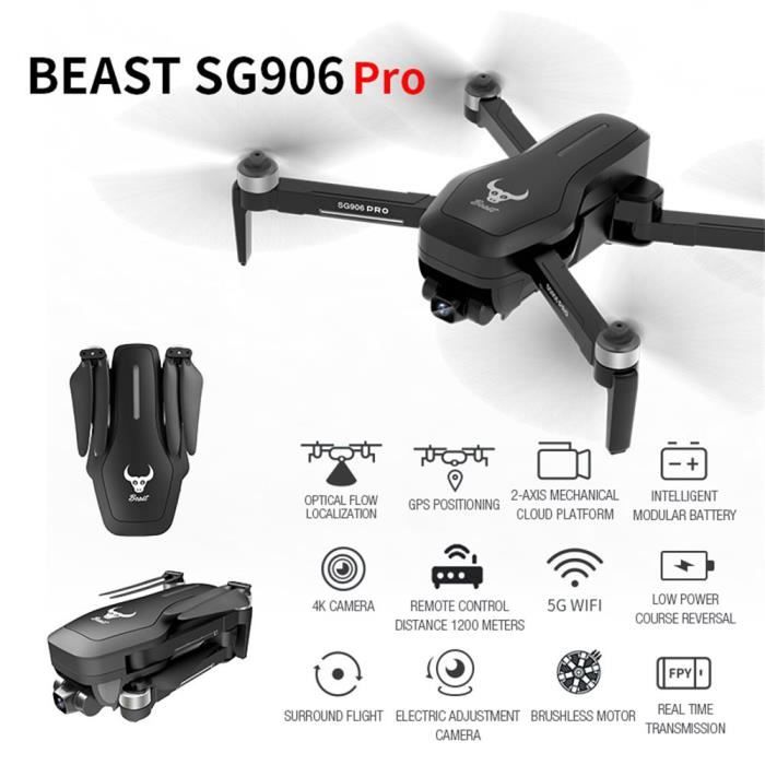 DRONE SG906 Pro GPS 5G WIFI FPV avec cardan a deux axes 4K camera Quadricoptere RC sans brosse YU5020 Cdiscount Jeux Jouets