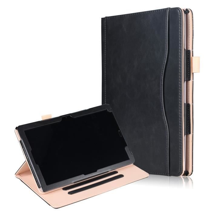 Housse Huawei MediaPad M5 10.8" - Étui Cuir Synthétique Avec Support 360° Et Fonction Veille - Protection Complète (Noir)