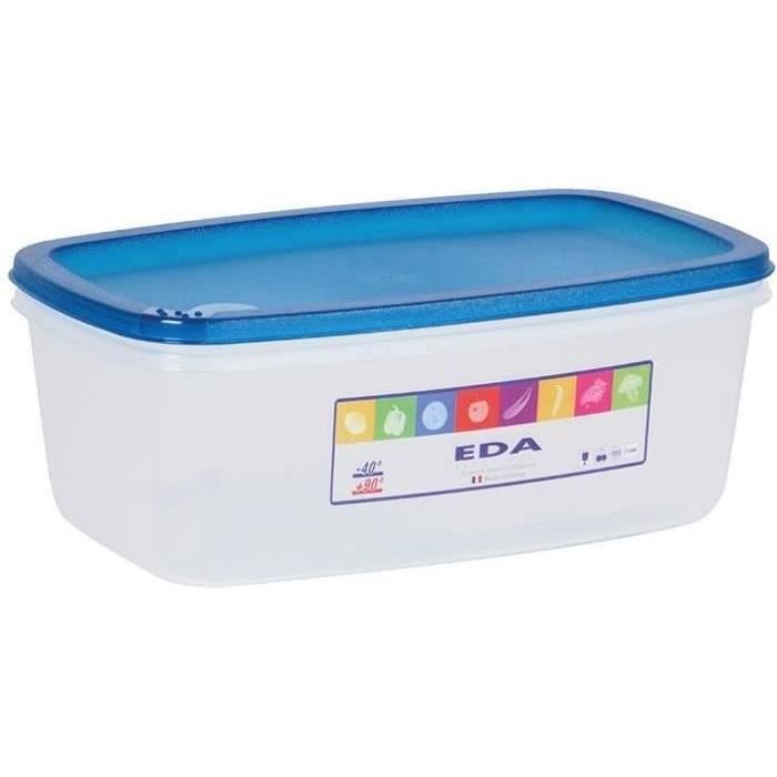 Boîte de conservation Naturel 3L rectangle - turquoise