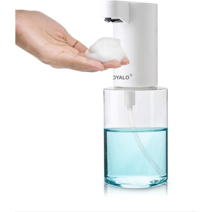Distributeur De Savon Moussant Mural Afia - Lot De 12 - Capacité 1250 Ml Chacun - Valve Antimicrobienne - Noir/Blanc
