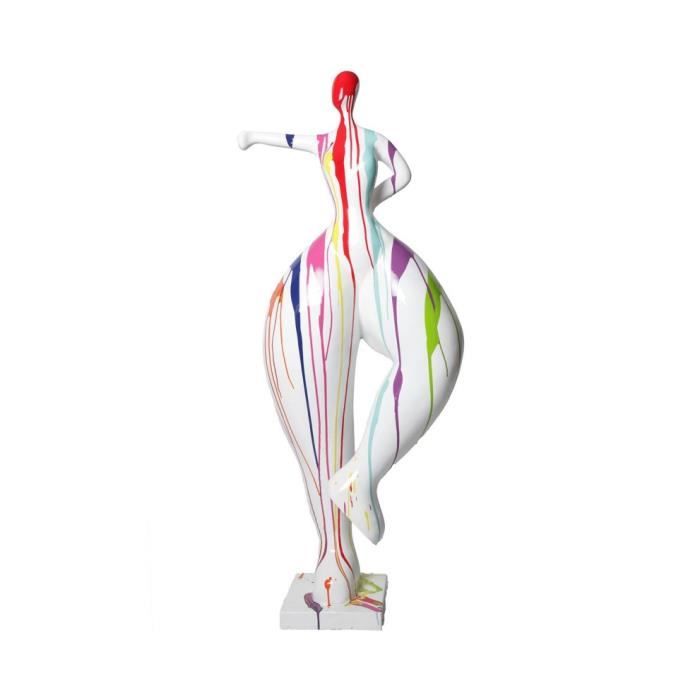 Grande Statue Mickey Mouse En Résine 80 Cm - Décoration Intérieure, Fond Blanc, Multicolore