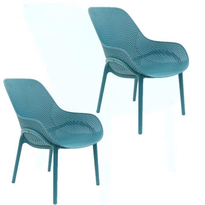 fauteuils de jardin malibu - bleu - design contemporain