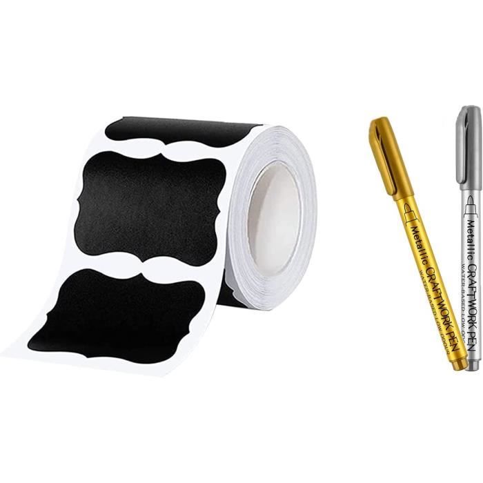 Étiquettes Pour Tableau Noir 88 PCS Autocollants Noir Avec Marqueur De