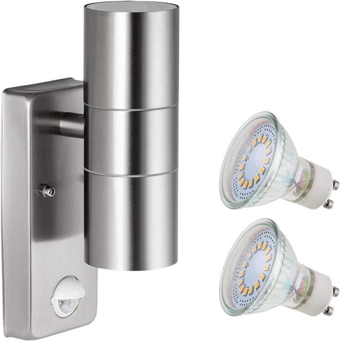 SEBSON Lot De 2 Appliques LED Extérieur - Détecteur De Mouvement 9m - IP65 - Éclairage Sécurité 1000lm