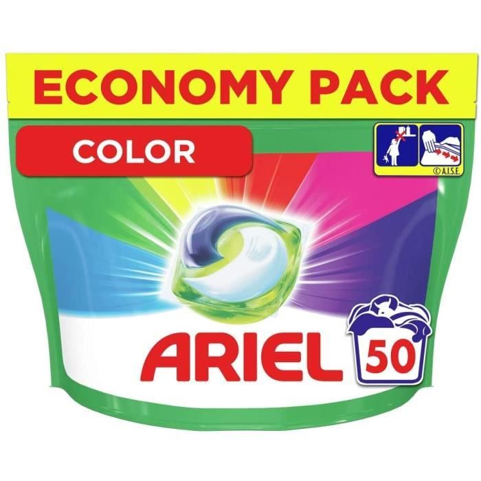All-in-1 pods lessive capsules, color, 50 lavages, lavage à basse ...