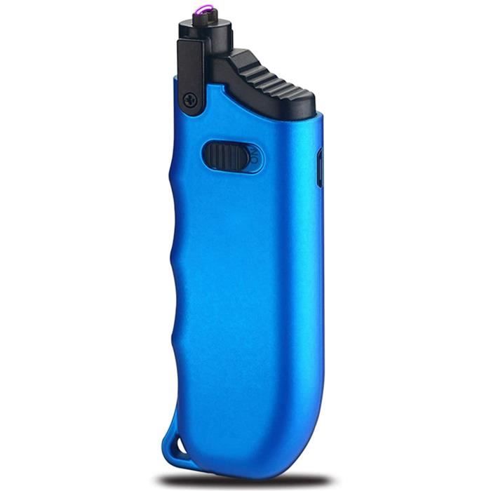Briquet électrique USB Rechargeable – Plasma Coupe-vent, étanche, Avec Sifflet D’urgence Et Cordon Paraffé, Noir