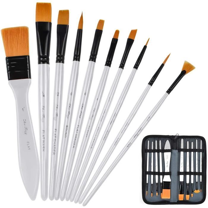 Lot De 3 Pinceaux Aquarelle Raphaël Kaerell Série 8394 Vegan Poils Synthétiques N°0, 4, 6 - France