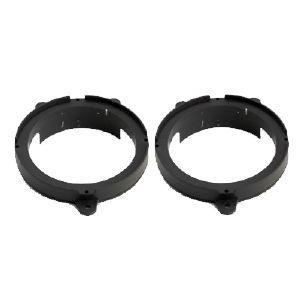 Lot De 2 Entretoises Haut-Parleur Voiture 16,5 Cm – Anneaux Plastique Noir 14 Mm Profondeur, Diamètre 178 Mm Extérieur – Adaptateur Haut-Parleur 6.5 Pouces Pour Installation Propre