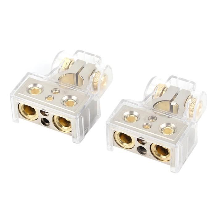 1 Paire Bornes De Batterie Positive Et Négative En Laiton - Connecteur Voiture Automatique SAE Vers JIS, Haute Conductivité, Antirouille