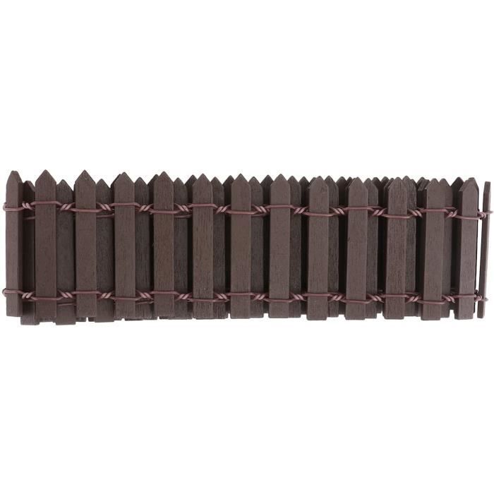 Hemoton Miniature de Jardin de fées Décoration Mini clôture en Bois Hemoton Miniature de Jardin de fées Décoration Mini clôture en Bois