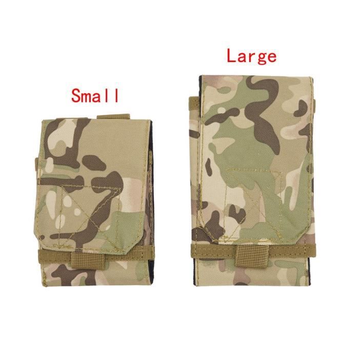 Pochette Tactique MOLLE Horizontale – Sac Ceinture Multifonction 19x12x6 Cm – Camping, Rando, Voyage – Fixation Sangles