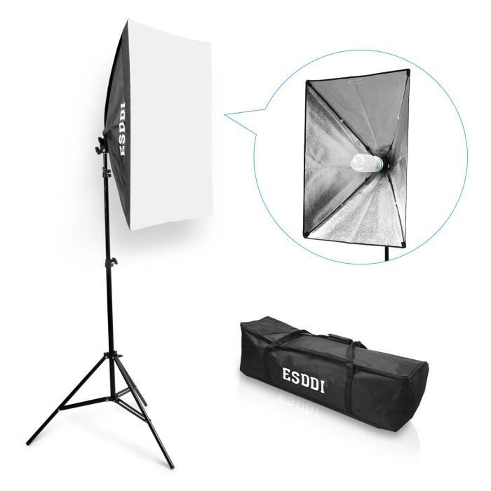 Softbox pour studio photo ESDDI Softbox Eclairage Vidéo avec 1x50x70cm