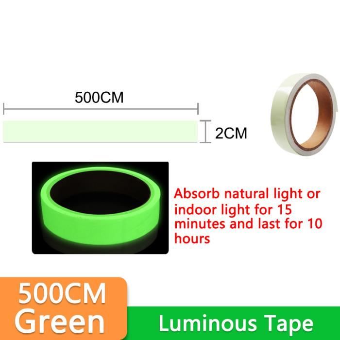 Bande Luminescente Fluorescente Décorative - 1 Pièce, Couleurs Vert/rose/bleu, Pour Décoration Murale
