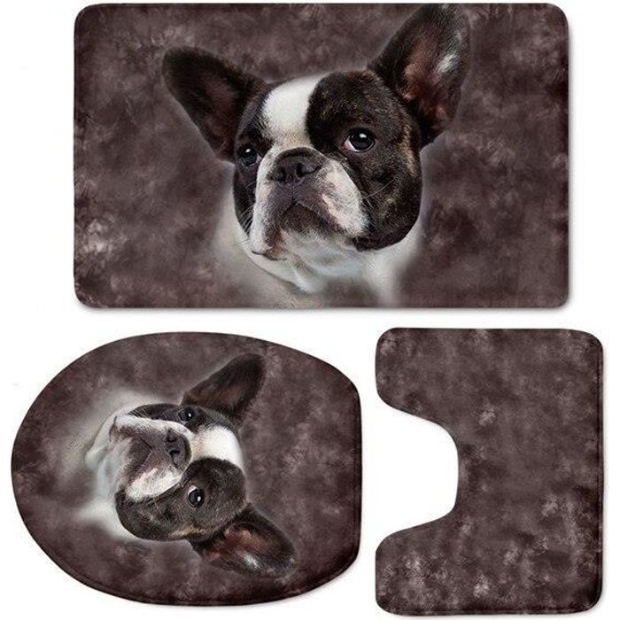 Abattant Wc HUGSIDEA bouledogue fran ais imprimer housse de si ge