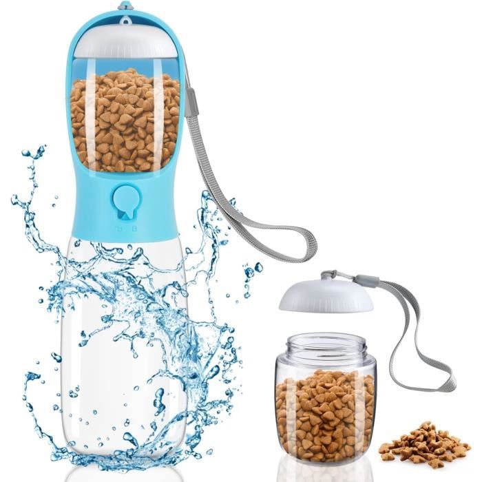 Gourde Portable Pour Chien 350 Ml - Anti-fuite, Sans BPA, Avec Gamelle Intégrée - Pour Petits Chiens